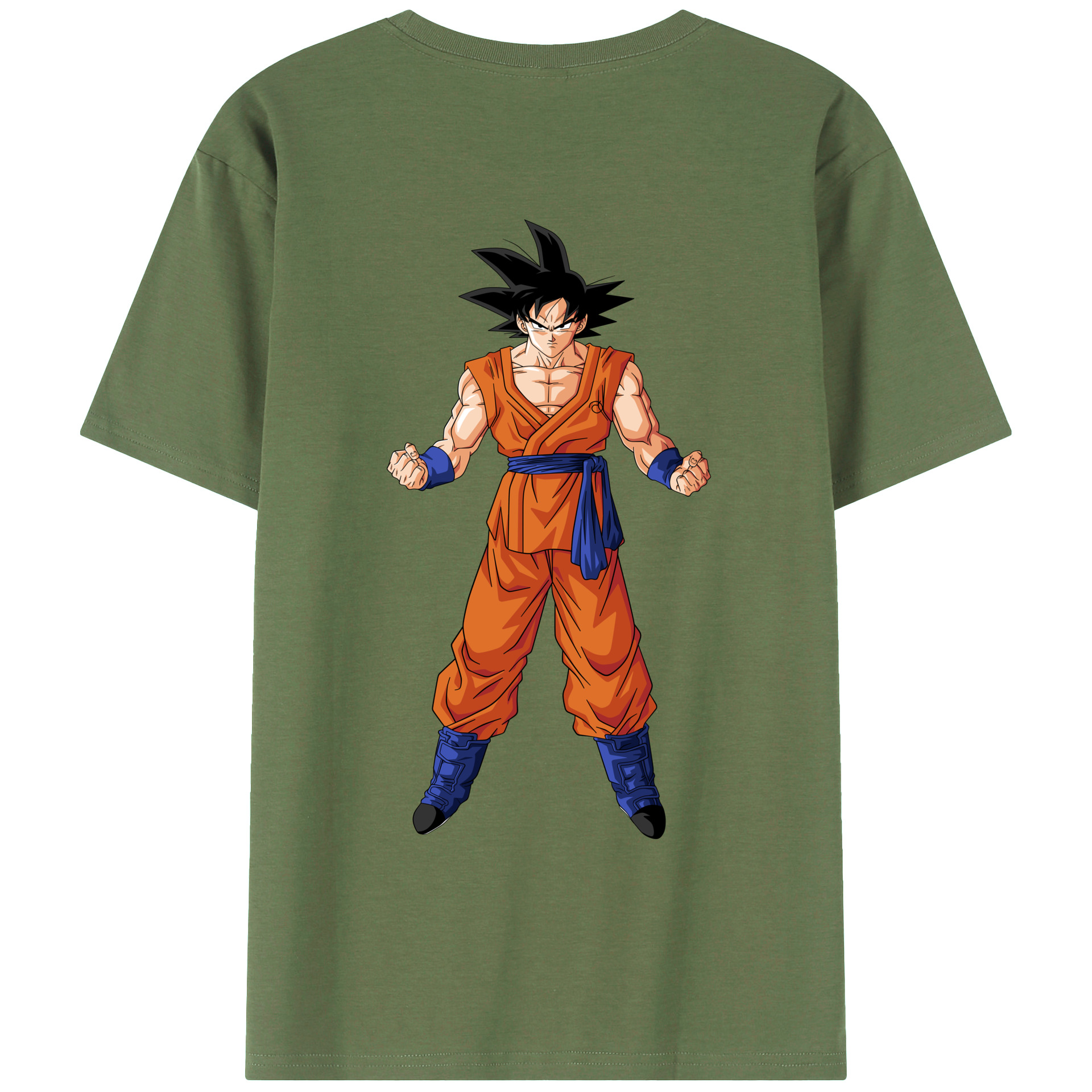 （画像用） ドラゴンボール 孫悟空（そん ごくう）Son Goku カカロット DRAGON BALL Kakarotto 綿100％ メンズ半袖Tシャツ（バックプリント） 通気性